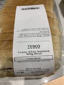 Crusty white sandwich, sliced bread