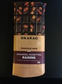 Chocolat noir Amandes, Noisettes, Raisins