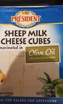 Sheep milk cheese cubes