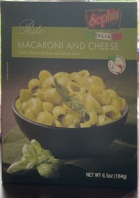 Italian Pasta With Pesto And Cheese Sauce