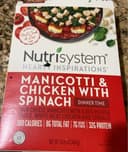Manicotti & chicken with spinach