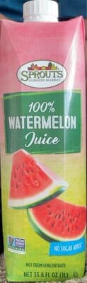 100% watermelon juice