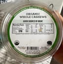 Organic whole cashews