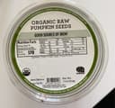 Organic raw pumpkin seeds