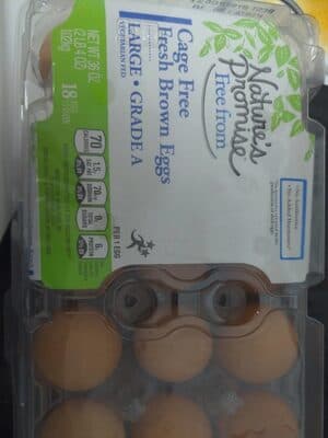 Cage free fresh brown eggs