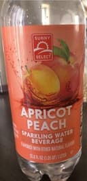 Apricot peach sparkling water beverage