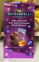 Dark Chocolate Sea Salt Caramel Duet Hearts