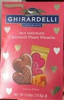 Milk chocalte caremel duet hearts