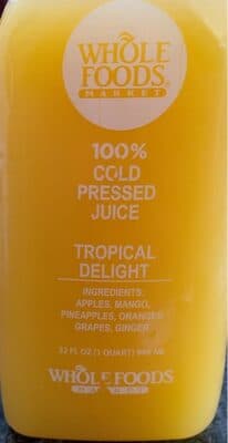 100% Cold Pressed Juice.  Tropical delight