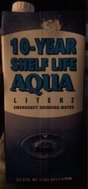 10- YEAR SHELF LIFE AQUA LITERZ EMERGENCY DRINKING WATER