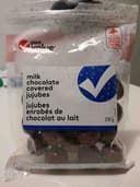 Jujubes enrobés de chocolat au lait