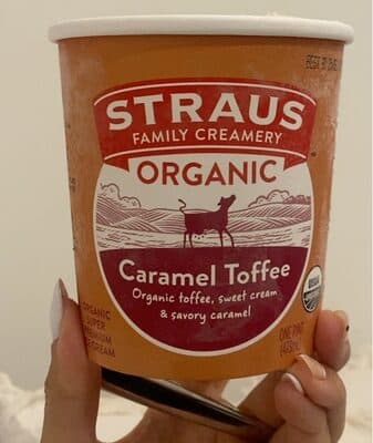 Organic Caramel Toffee Ice Cream