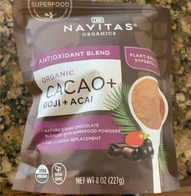 Organics organic cacao + goji + acai antioxidant