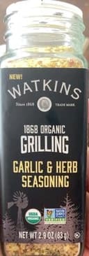 1868 Organic Grilling Garlic & Herb Seasoning