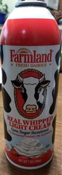 Farm land real whipped light cream