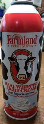 Farm land real whipped light cream
