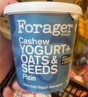 Cashew yogurt and oats and seeds