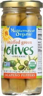 Stuffed green jalapeno olives