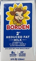 2% reduced fat milk