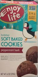 Peppermint bark soft baked cookies