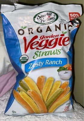 Zesty ranch organic garden veggie straws vegetable
