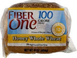 Fiber One Bread Honey Whole Wheat