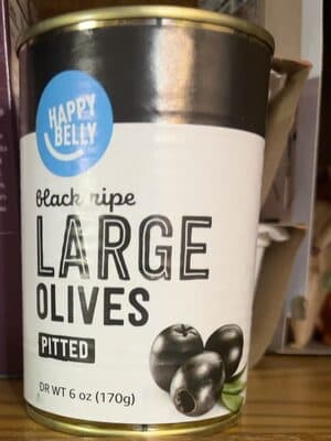 Black Ripe Pitted Large Olives