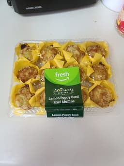 Lemon poppy seed mini muffins