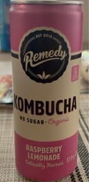 Kombucha No Sugar Organic Rasberry Lemonade