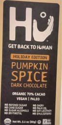 Pumpkin Spice Dark Chocolate Bar