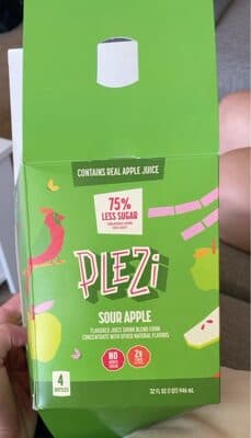 PLEZi Sour Apple Flavored Drink 8oz