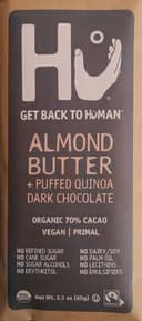 Almond Butter + Puffed Quinoa Dark Chocolate Bar