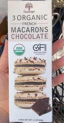 3 Organic French Macarons Chocolate