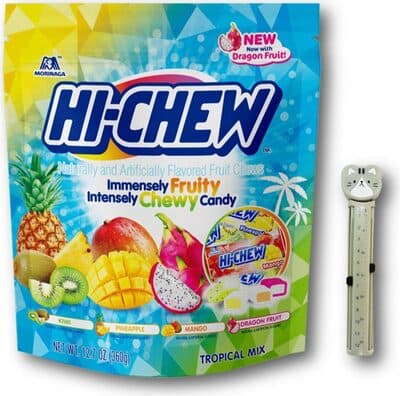 Chewy fruit candies tropical mix flavors standup