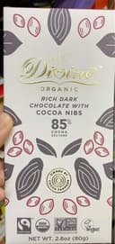 Rich rark chocolate with cocoa nibs