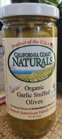 California Coast Naturals Organic Garlic Stuffed Olives