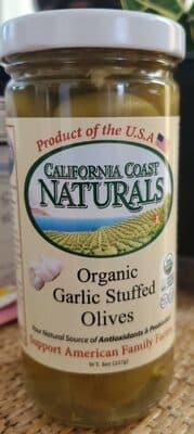 California Coast Naturals Organic Garlic Stuffed Olives