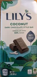 Coconut Dark Chocolate Style Bar