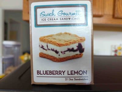 Blueberry lemon ice cream sandwich