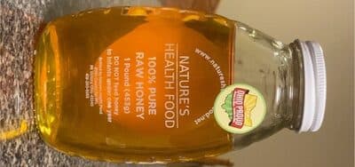 100% pure raw honey