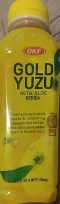 Gold Yuzu with aloe bebida
