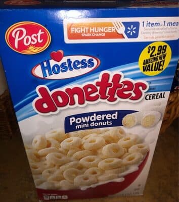 Hostess donettes powdered mini donuts cereal