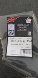 Jarry avant demi sel de porc
