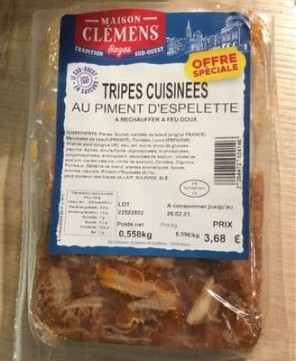 Tripes cuisinées