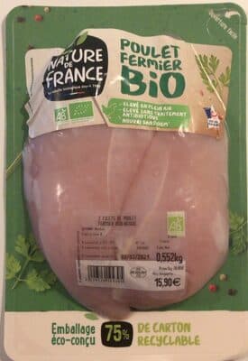 2 filets de poulet fermier biologique
