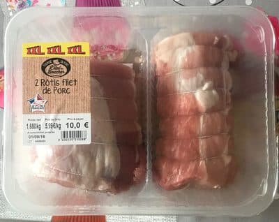 2 rotis filet de porc