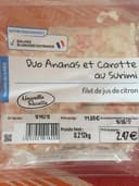 Duo Ananas et Carotte au Surimi