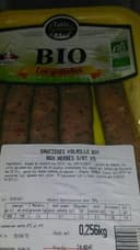 Saucisses volaille bio aux herbes