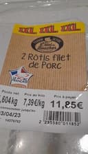 2 rôtis de porc