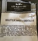 Boulette de viande à l'Oriental
